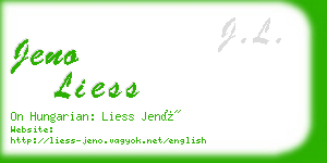 jeno liess business card